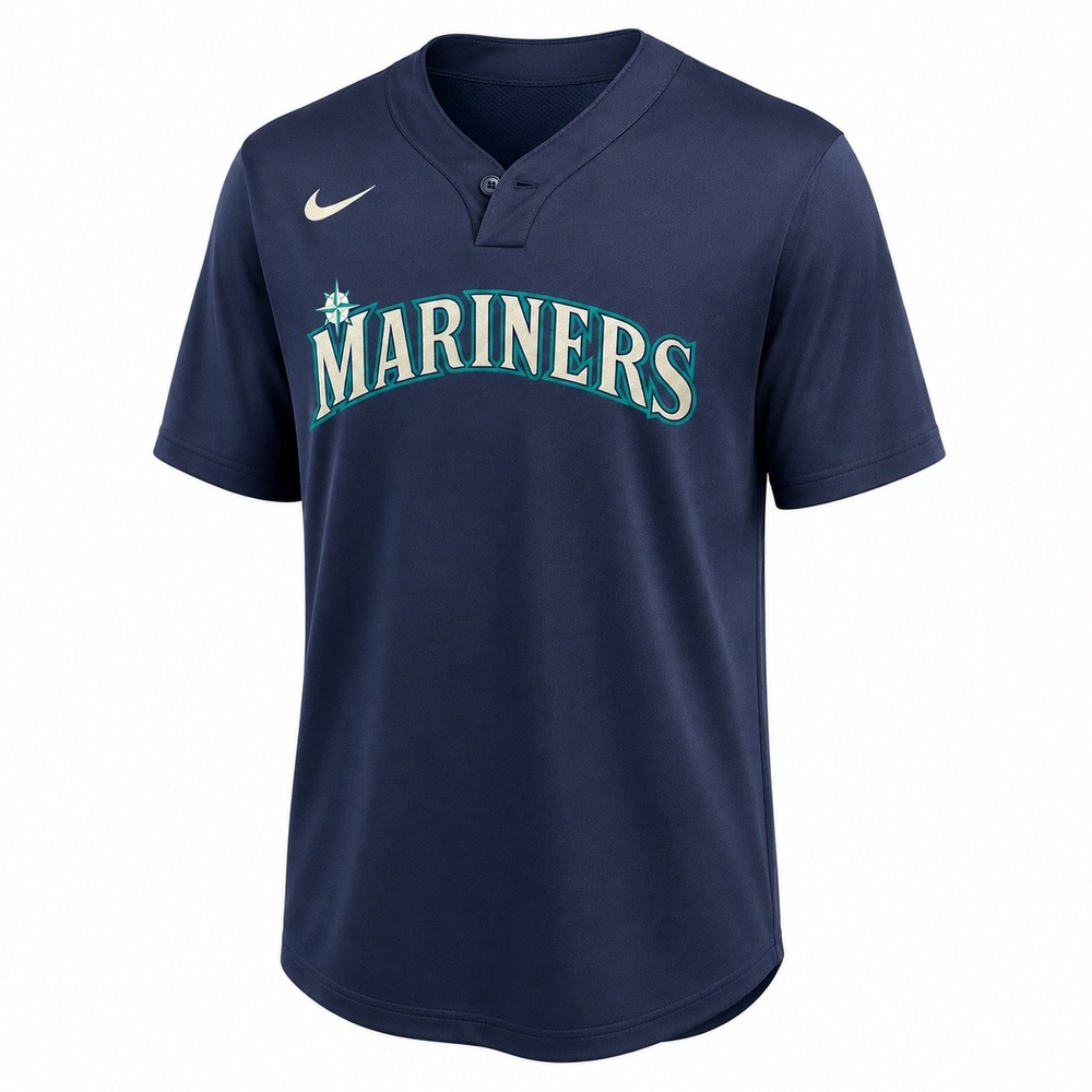 Nike Seattle Mariners Jersey Mens Small Navy Blue Good MLB N383-44B Baseball